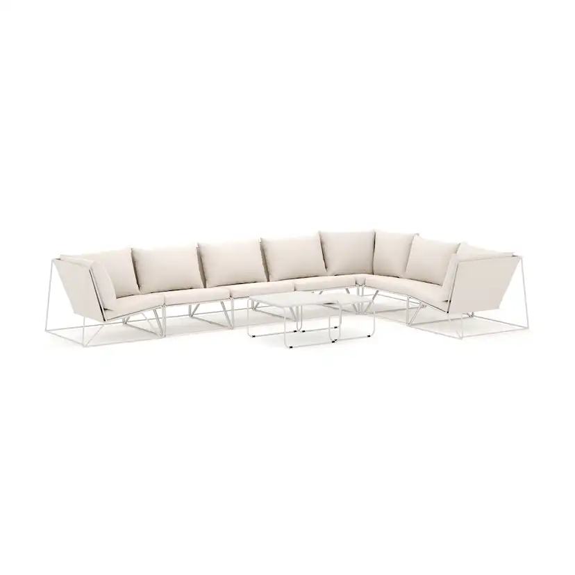 Loungesoffa Comfort Garden Usteryd utomhus L-soffa 7-sits vändbar