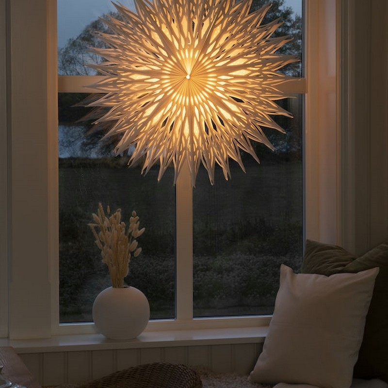 Pappersstjärna vit 78cm Blomma B: 780 mm