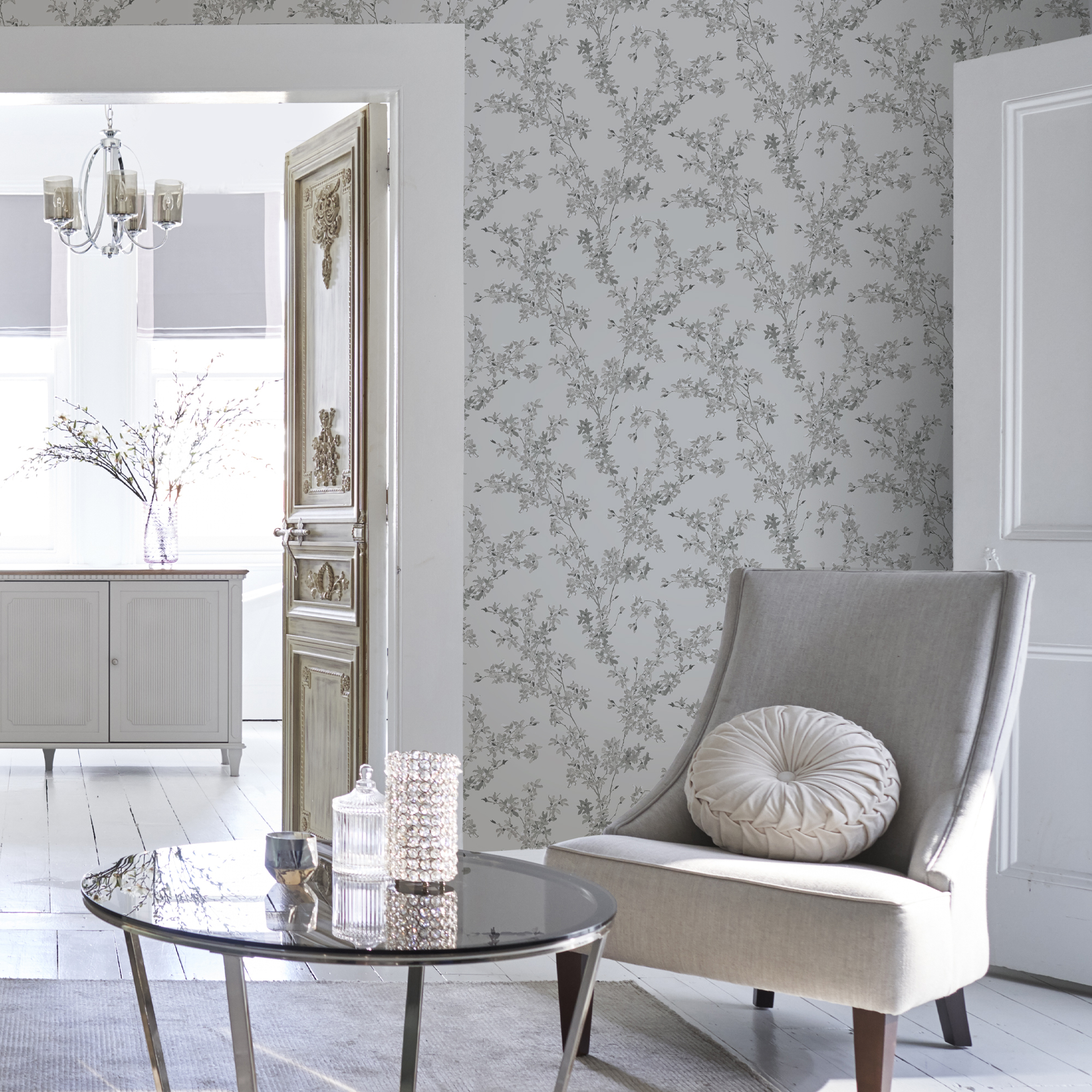 Tapet Laura Ashley Forstyhia Steel