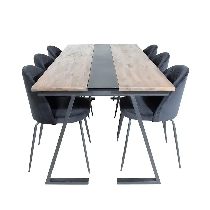 Matgrupp Venture Home Jane med 6 Wrigley Stolar