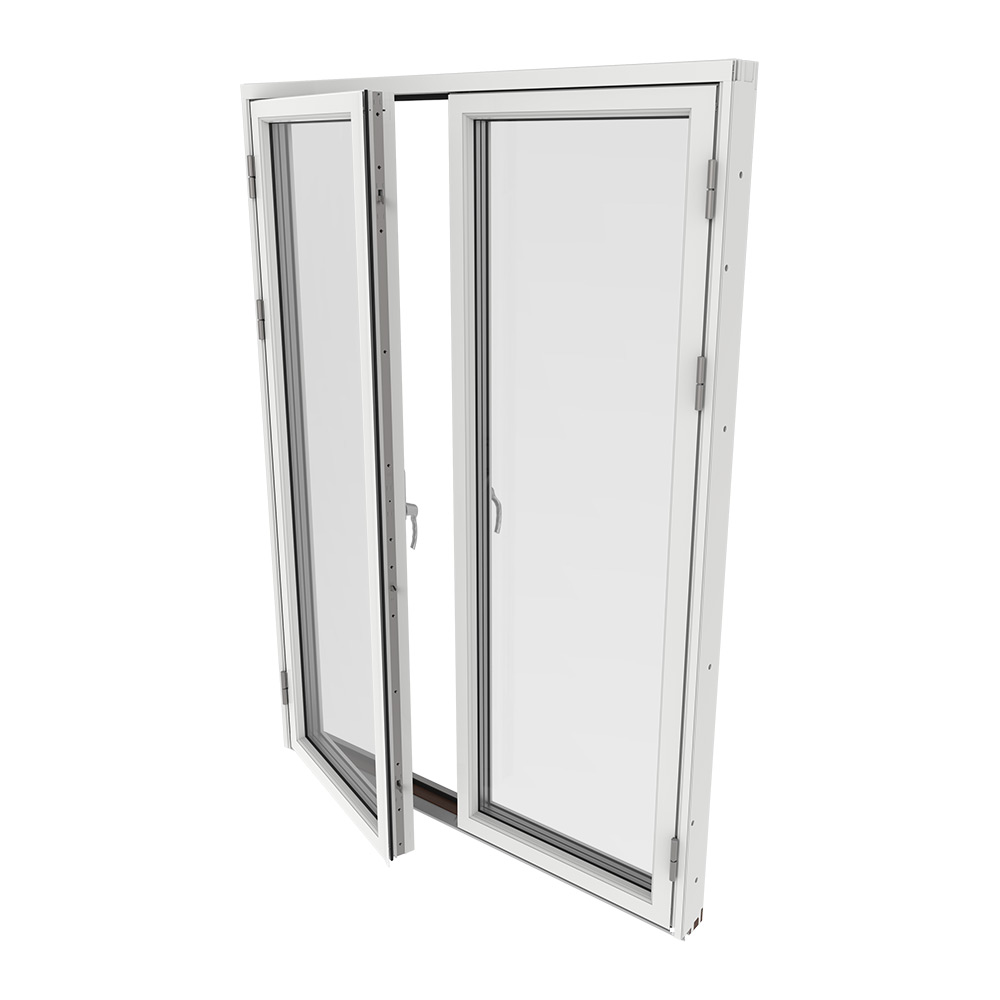 Parfönsterdörr Outline Helglasad 3-Glas Aluminium