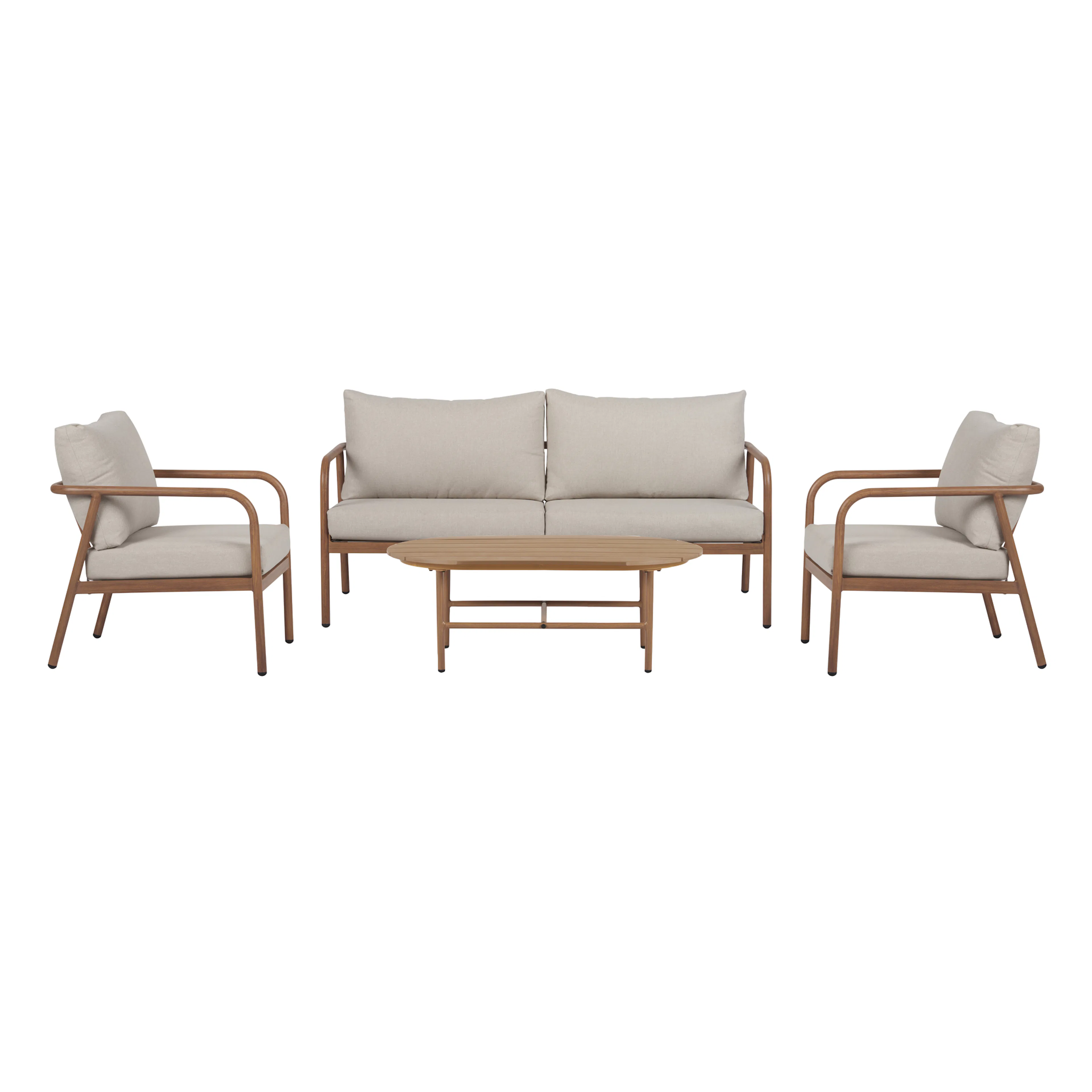 Loungegrupp ENVY DESIGN Olga 2-sitssoffa med 2st fåtöljer och bord