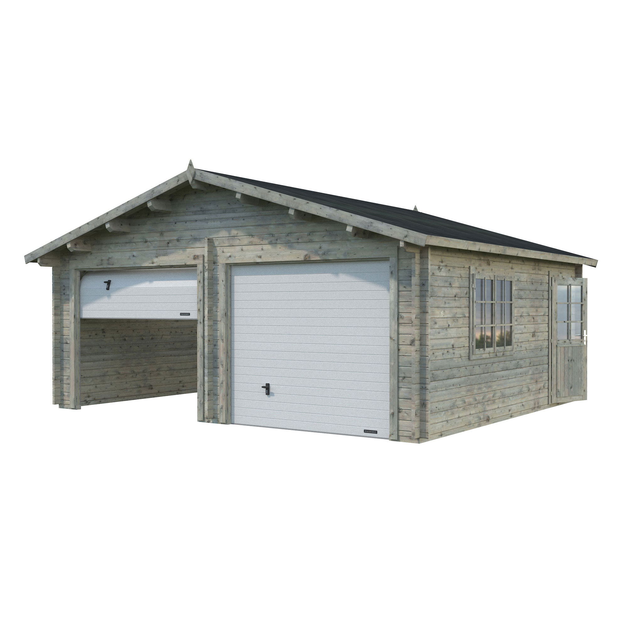 Roger 28,4 m2 with sectional door Grå dippad