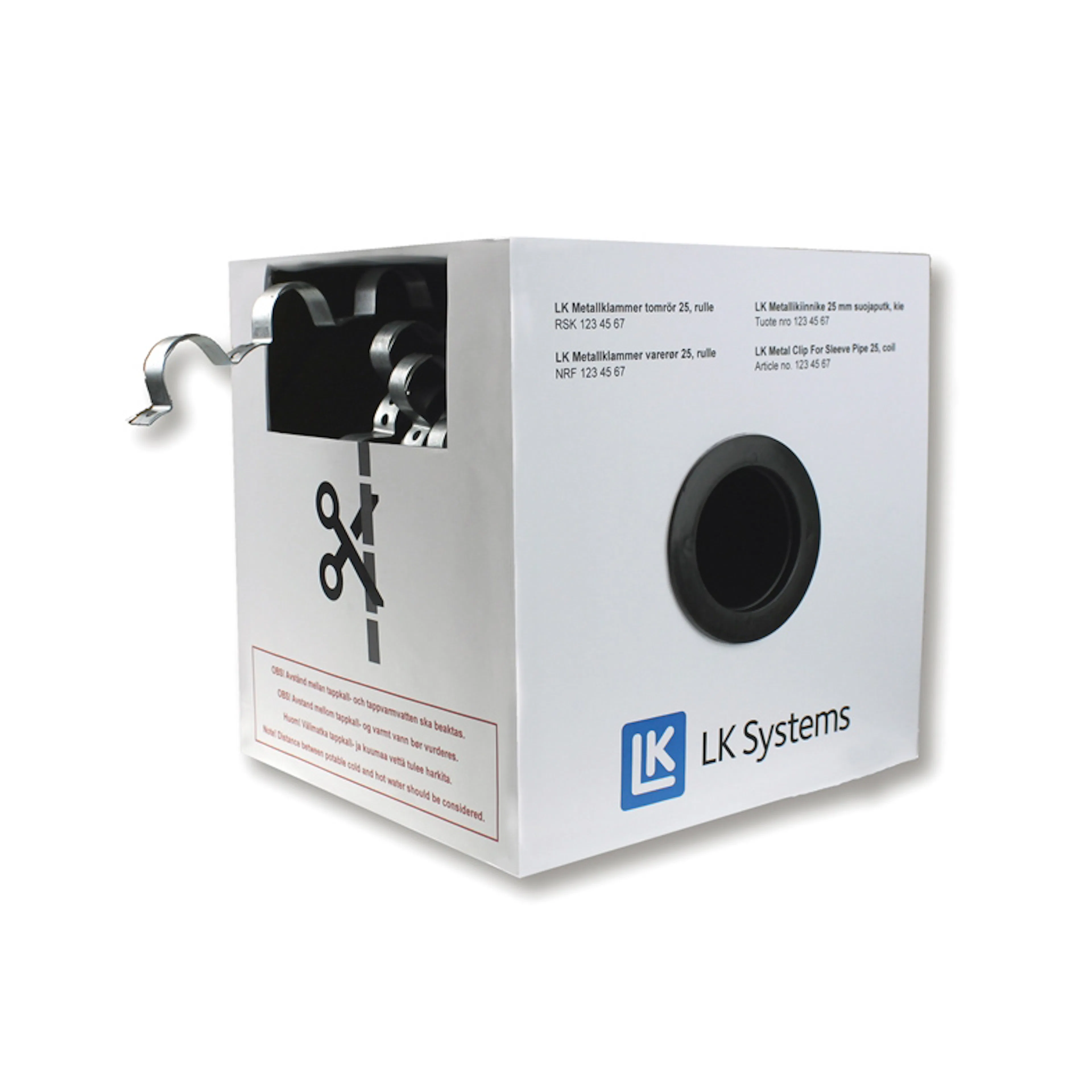 Metallklammer LK Systems För tomrör 25 mm