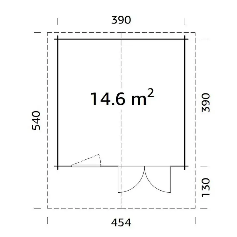 Klara 17,0 m2 PNT7042A2 Ljusgrå/Antracit