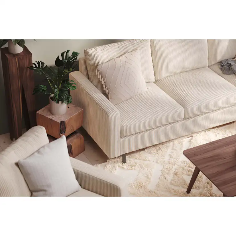 Soffgrupp Scandinavian Choice Peppe 3-sits med Fåtölj och Fotpall