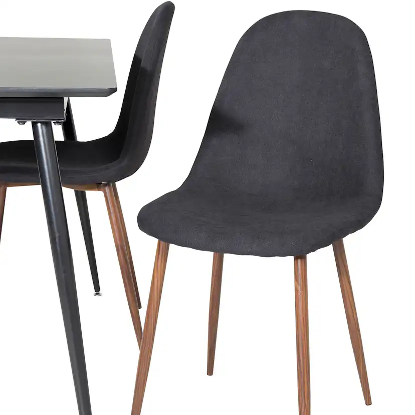 Matgrupp Venture Home Silvia med Iläggsskiva och 4 Pobbie Stolar