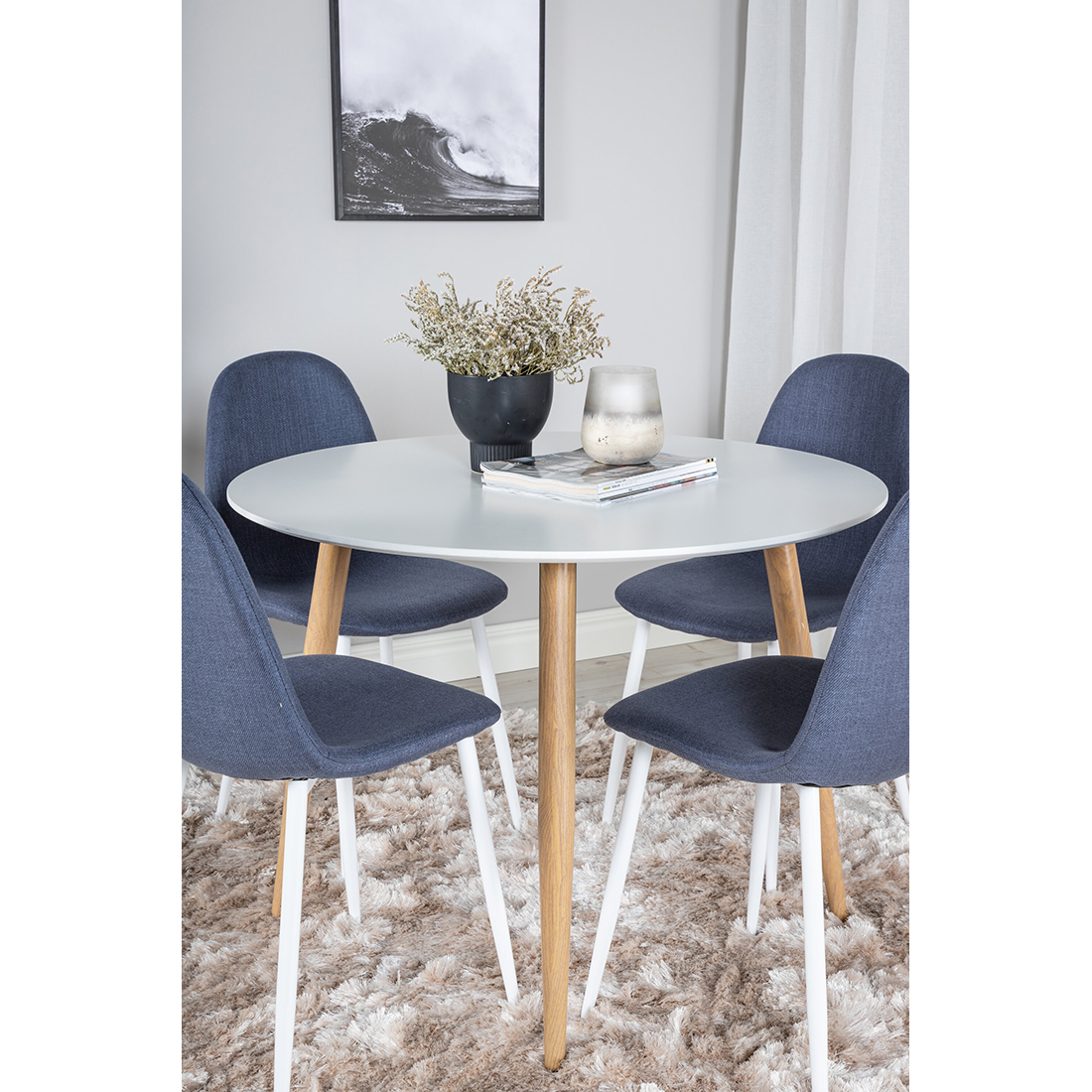 Matgrupp Plaza med stolarna Polar Färg: White