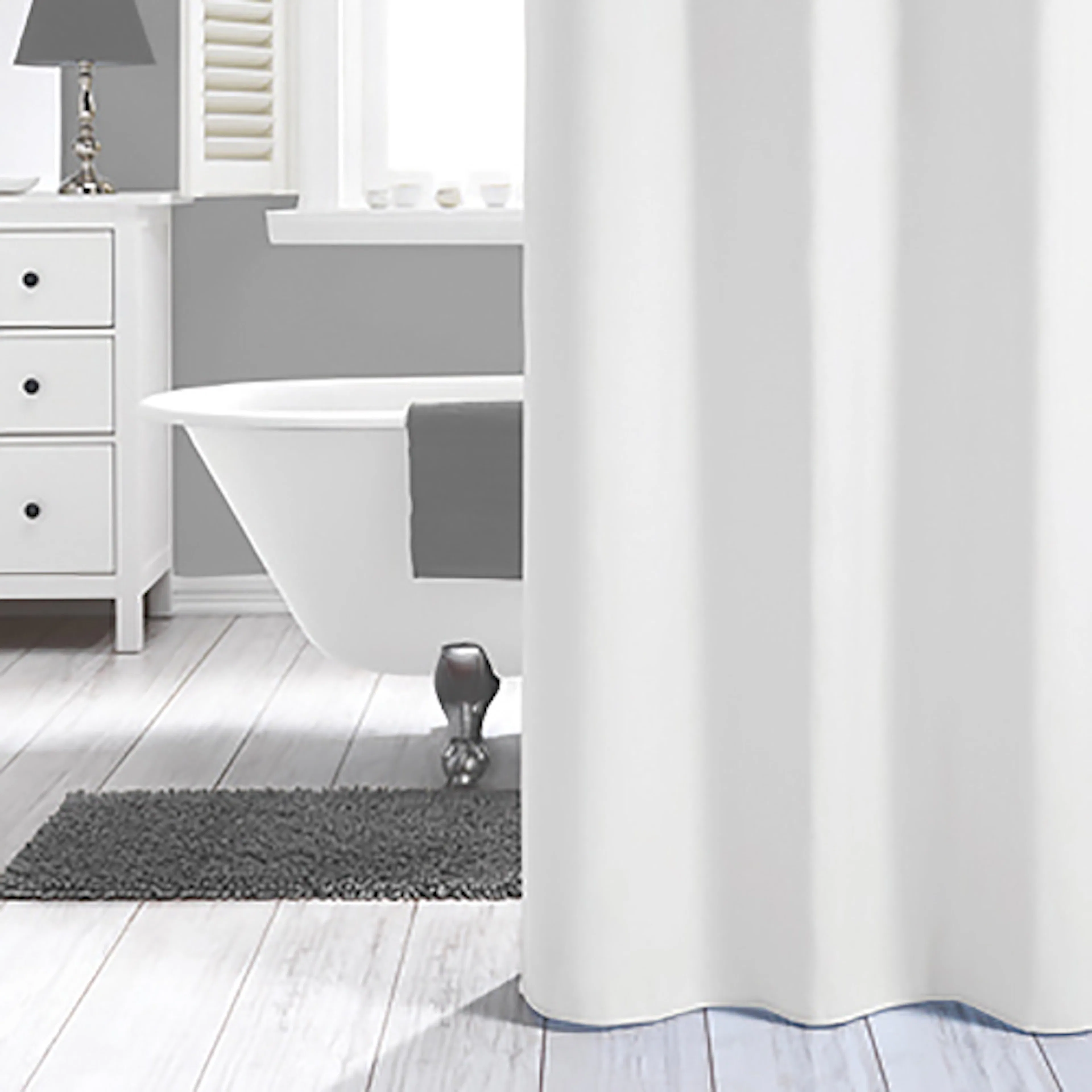 Duschdraperi Sealskin Madeira Vit Polyester