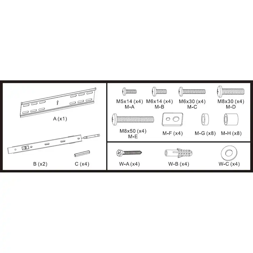 Väggfäste Mozi Slim Series FWM-1 32-55 tum