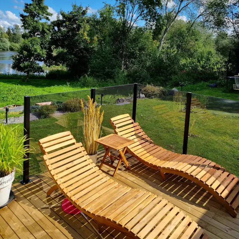 Glasräcke Green Land Patio Klar Glas