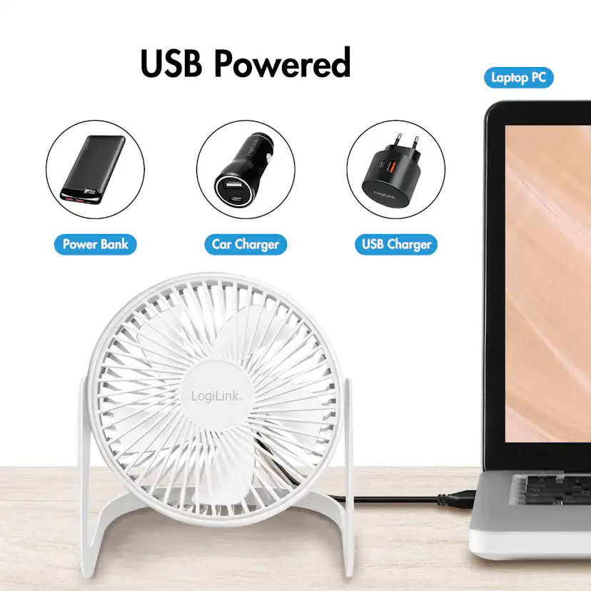 USB-fläkt LogiLink Ø15,24 cm
