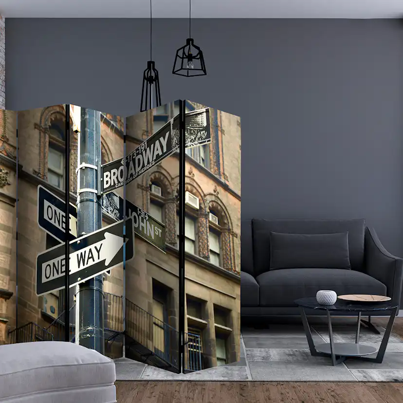 Rumsavdelare Skärmvägg Arkiio All Roads Lead To Broadway II 225x172 cm
