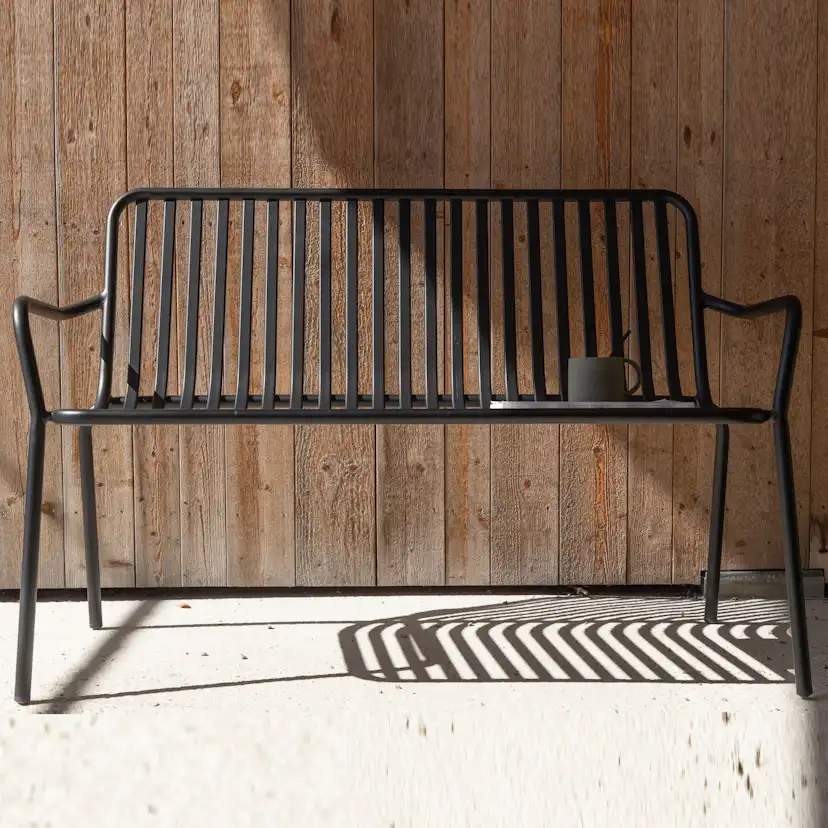 Peking Bench/sofa Aluminium - Black / Svart