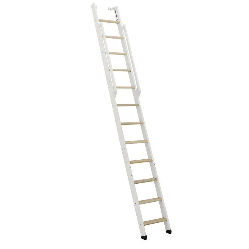 Strong ihopskjutbar lofttrappa 10 steg Vit, 10 steg