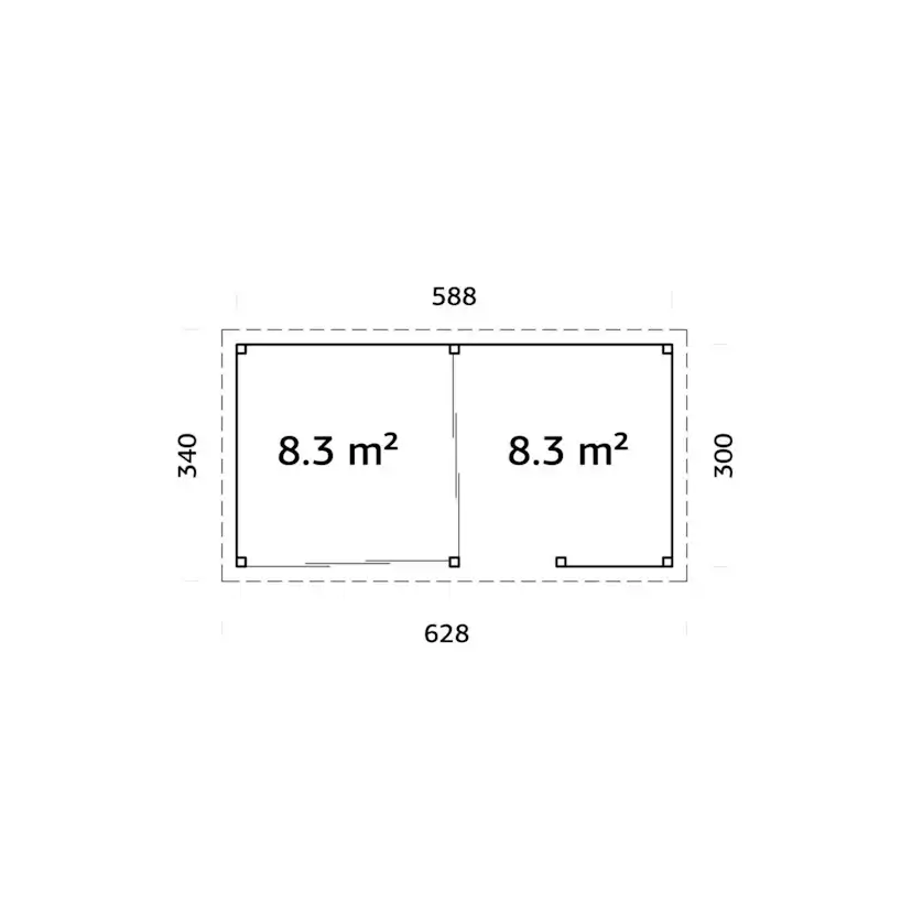 Uterum Palmako Lenna 16,6 m2 Set 407 Slide