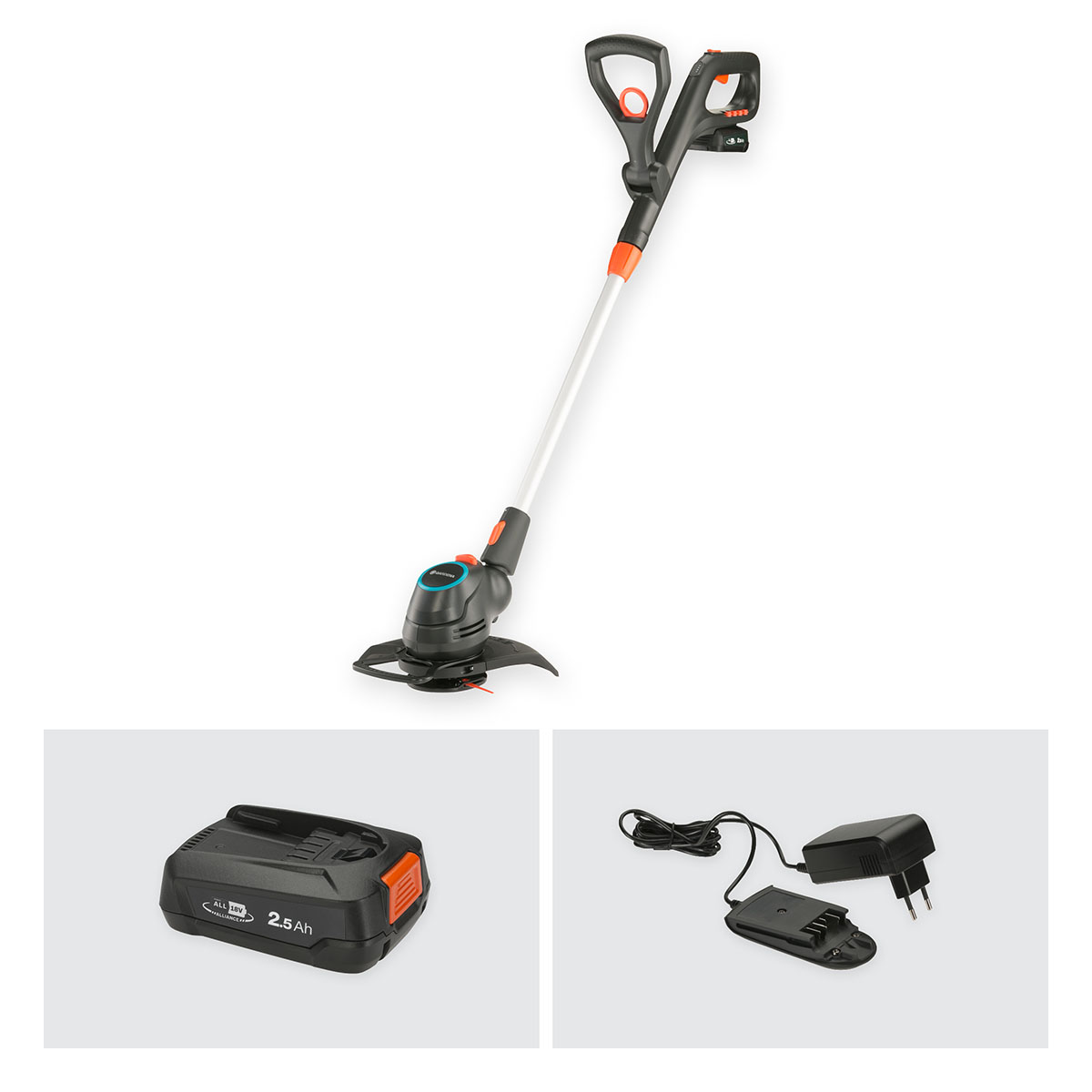 Trimmer Gardena ComfortCut 23/18V P4A Komplett (2,5Ah batteri + standardladdare)
