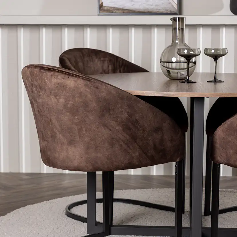 Matgrupp Venture Home Durango Ø120 cm med 4 st Evening stolar