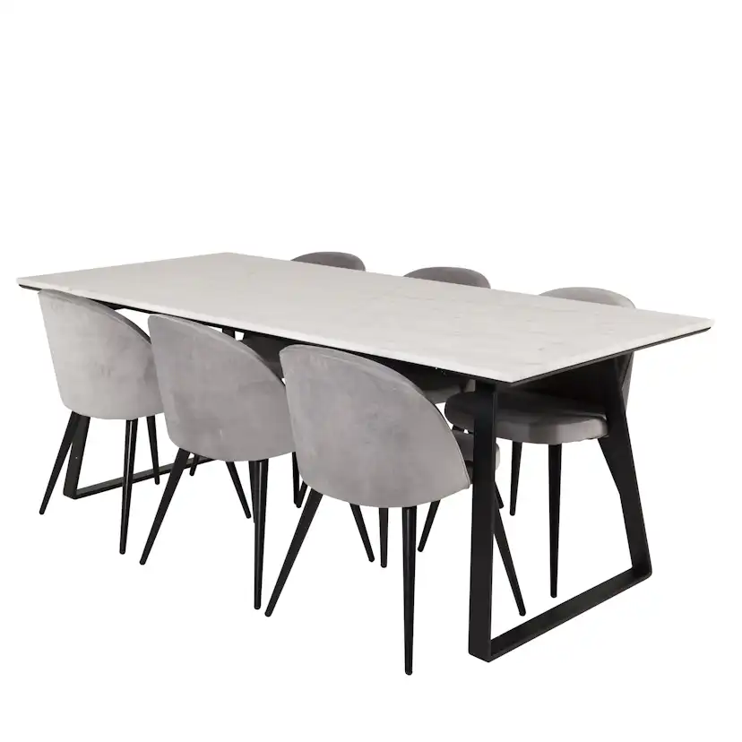 Matgrupp Venture Home Estelle 200 med 6 Valentina Stolar