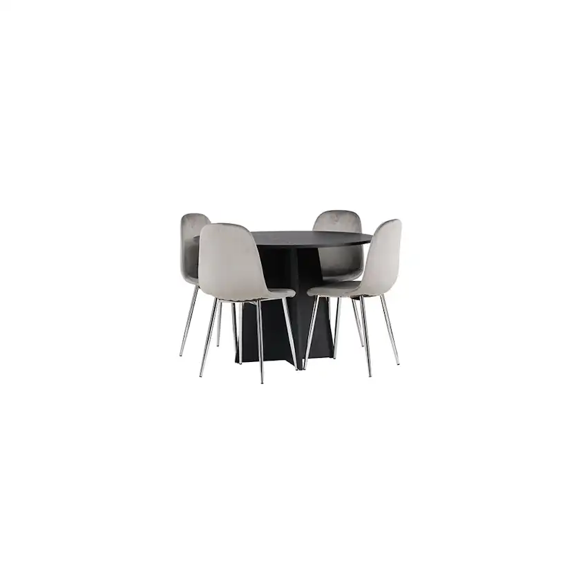 Matgrupp Venture Home Bootcut Ø110 cm med 4 st Eva stolar