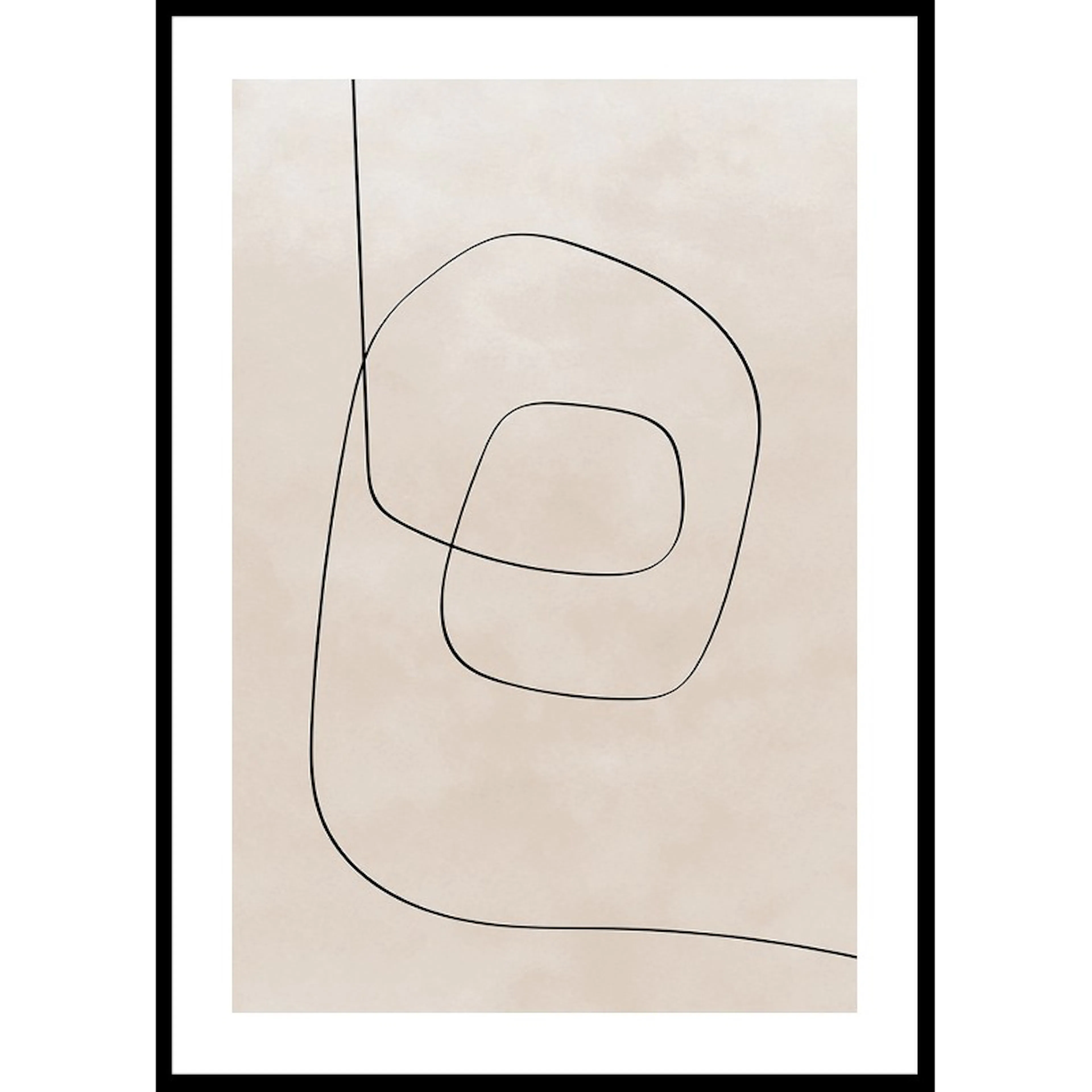 Poster Gallerix Line Art Abstract Shapes No1