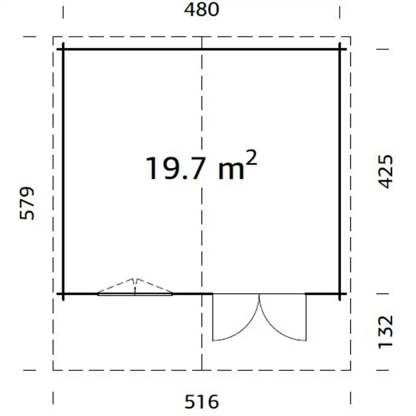Britta 19,7 m2 Grå dippad