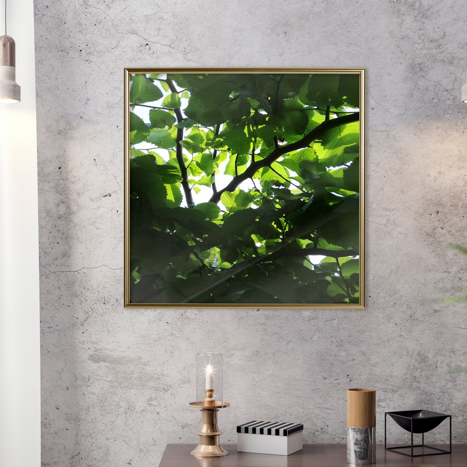 Affisch - Dawn [Poster] 20x20 Guld ram, 20x20 cm