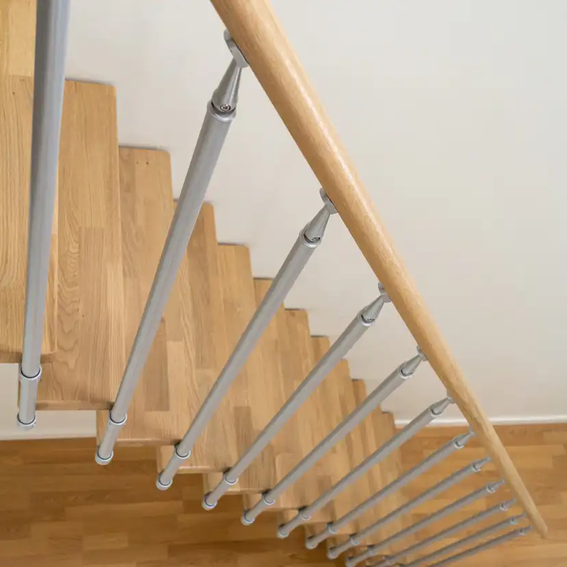 DUBLIN ek steg rak pearl grey CLASSIC II räcke 11T 61cm Grå, LxB: 1750x610 mm