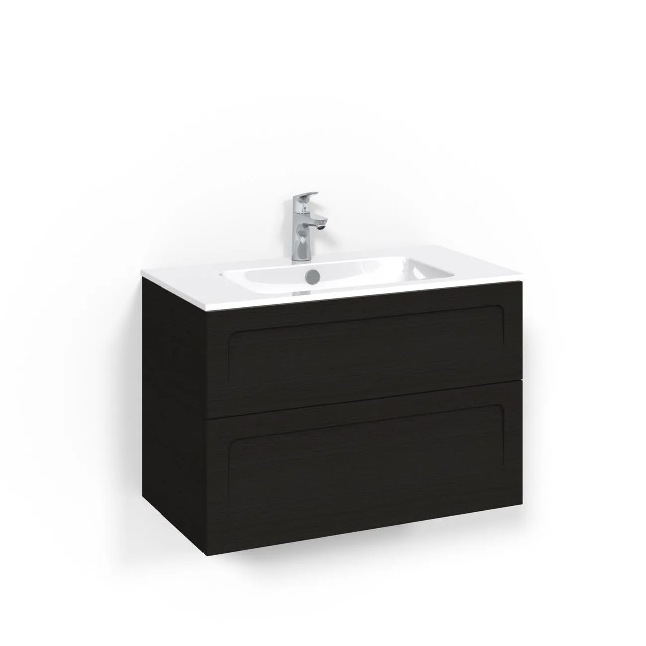 Crown Kom 80x45 Sv.Ek Sh L14 Bredd 800 mm, Svart Ek, Rundad kant