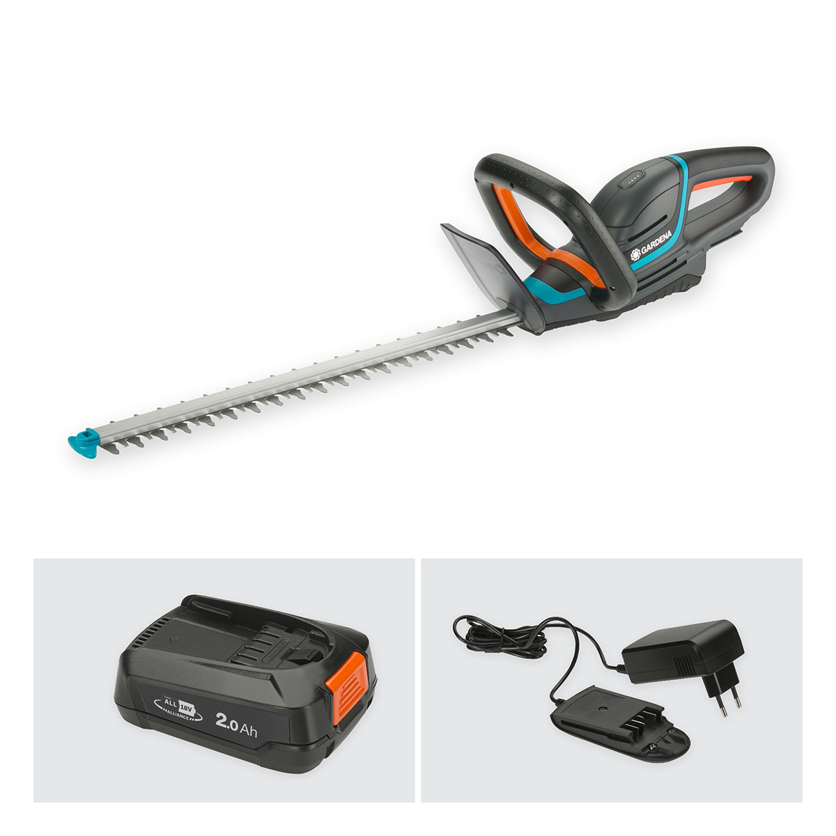 Häcksax Gardena ComfortCut 50/18V P4A Komplett (2,0Ah batteri + standardladdare)