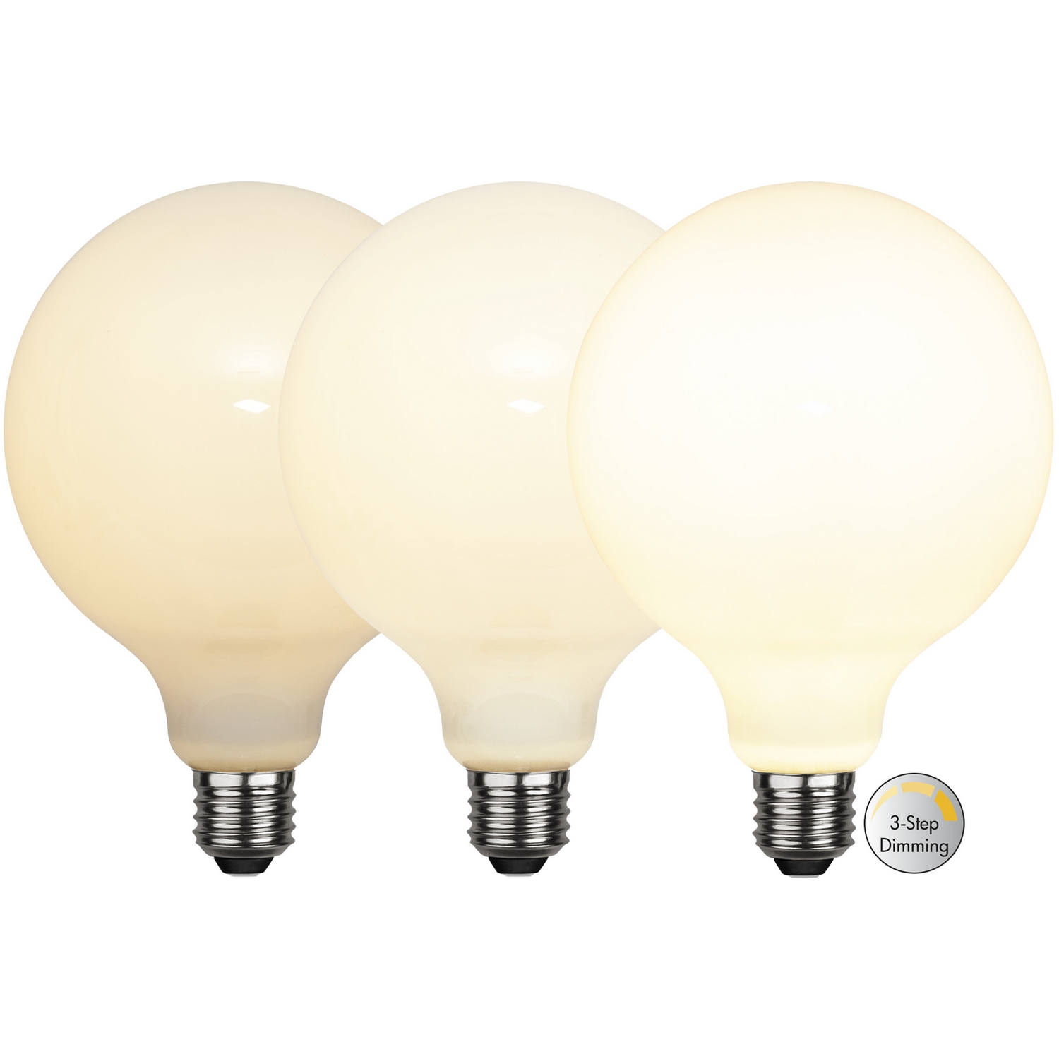 LED-lampa Star Trading Opaque Filament RA90 3-step E27 G125