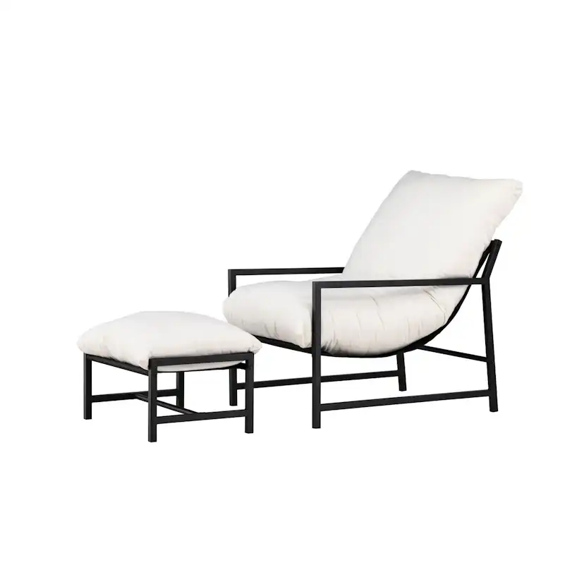 Corso Lounge Chair - Black / Beige Svart