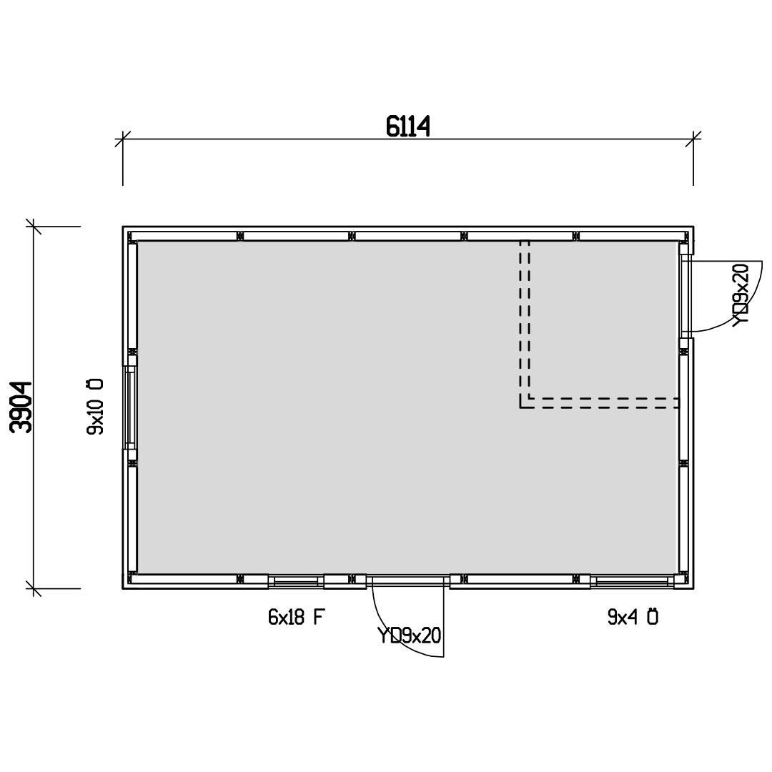 Attefallshus Vibostugan Njuta Funkis 25-2 24,3 m² Trähus