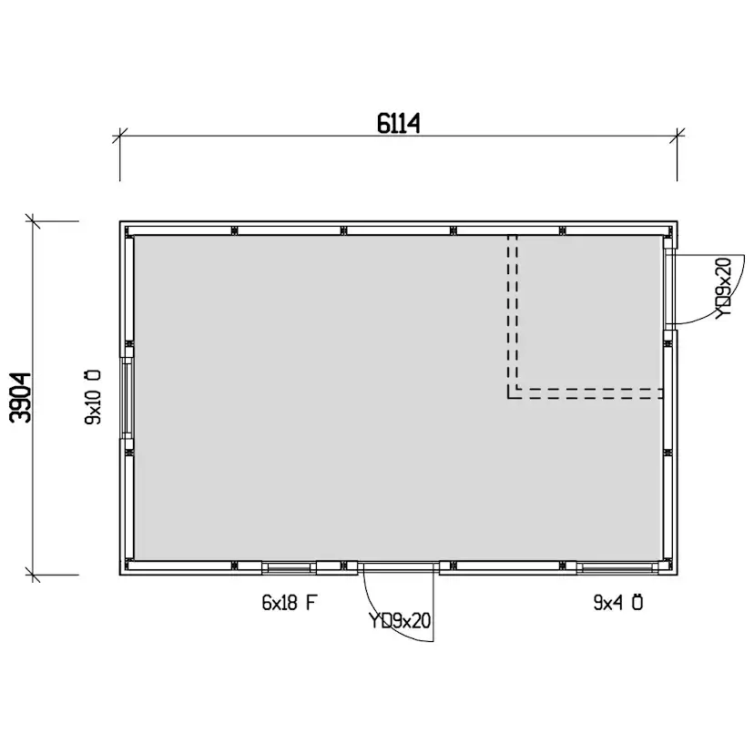 Attefallshus Vibostugan Njuta Funkis 25-2 24,3 m² Trähus