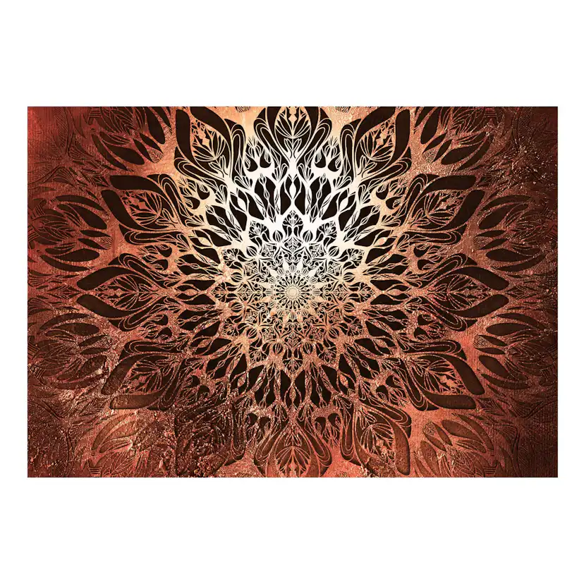 Självhäftande fototapet - Spider Web (Orange) 196x140 Storlek: 196x140 cm