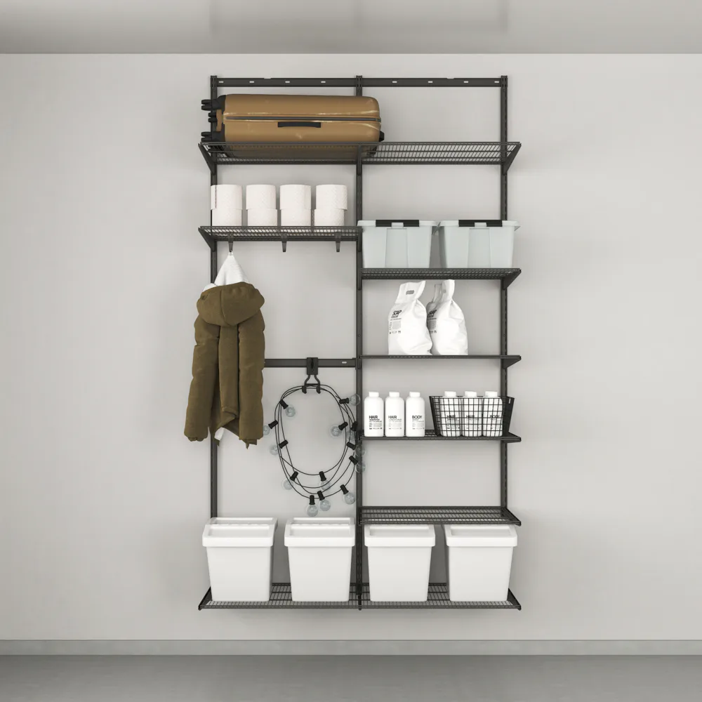 Familjeförvaring Elfa Ready Solution 1 Garage+ B: 1248 mm med Täcklist