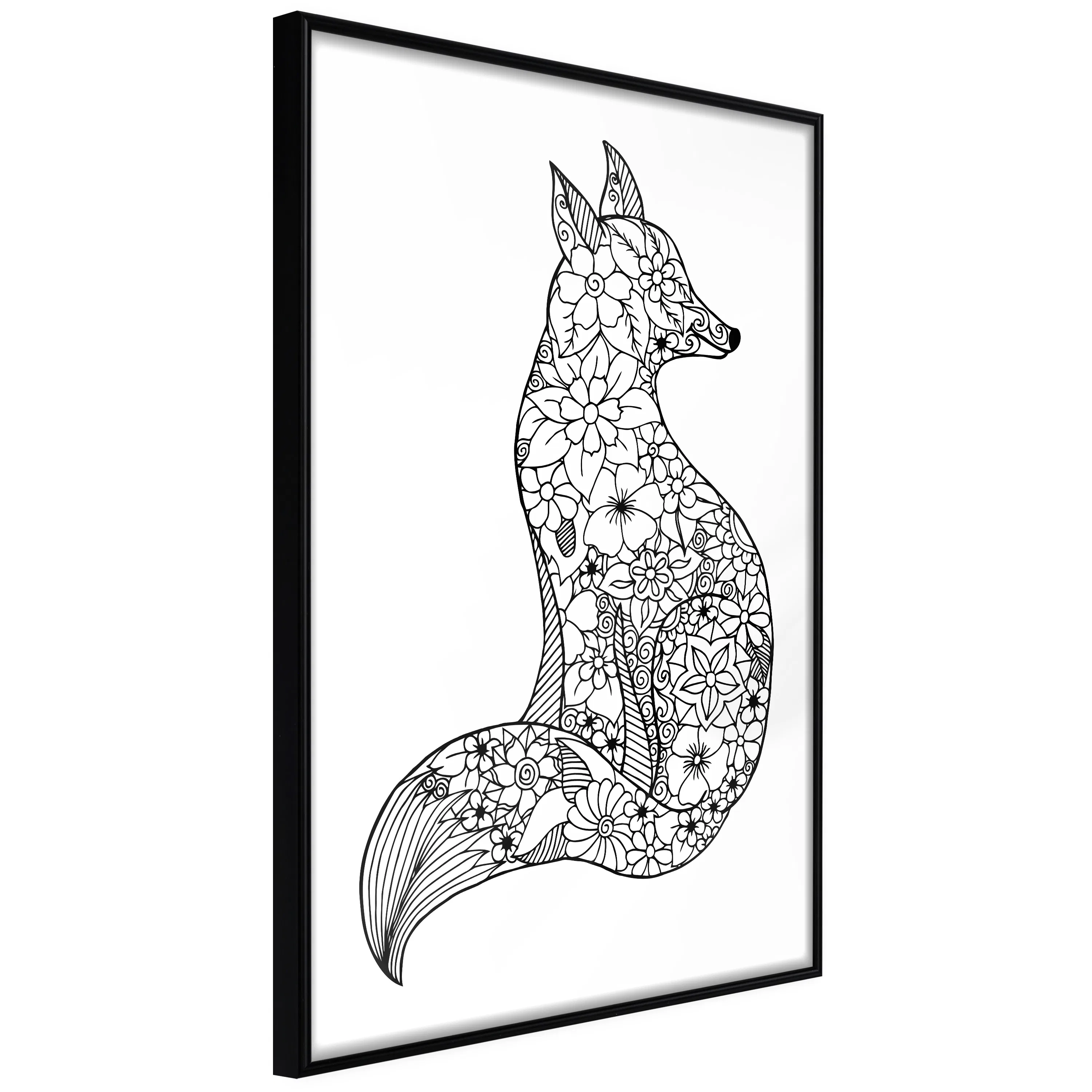 Poster Artgeist Affisch Flower Fox