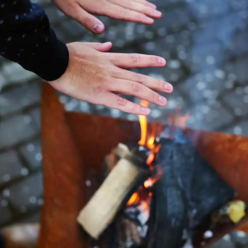 Eldfat Jabo Triangel Inkl Fat Corten 64x64x54 cm