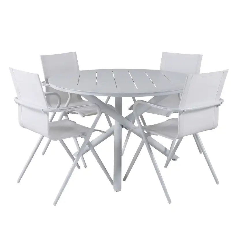 Matgrupp Venture Home Ande med 4 Sally Matstolar
