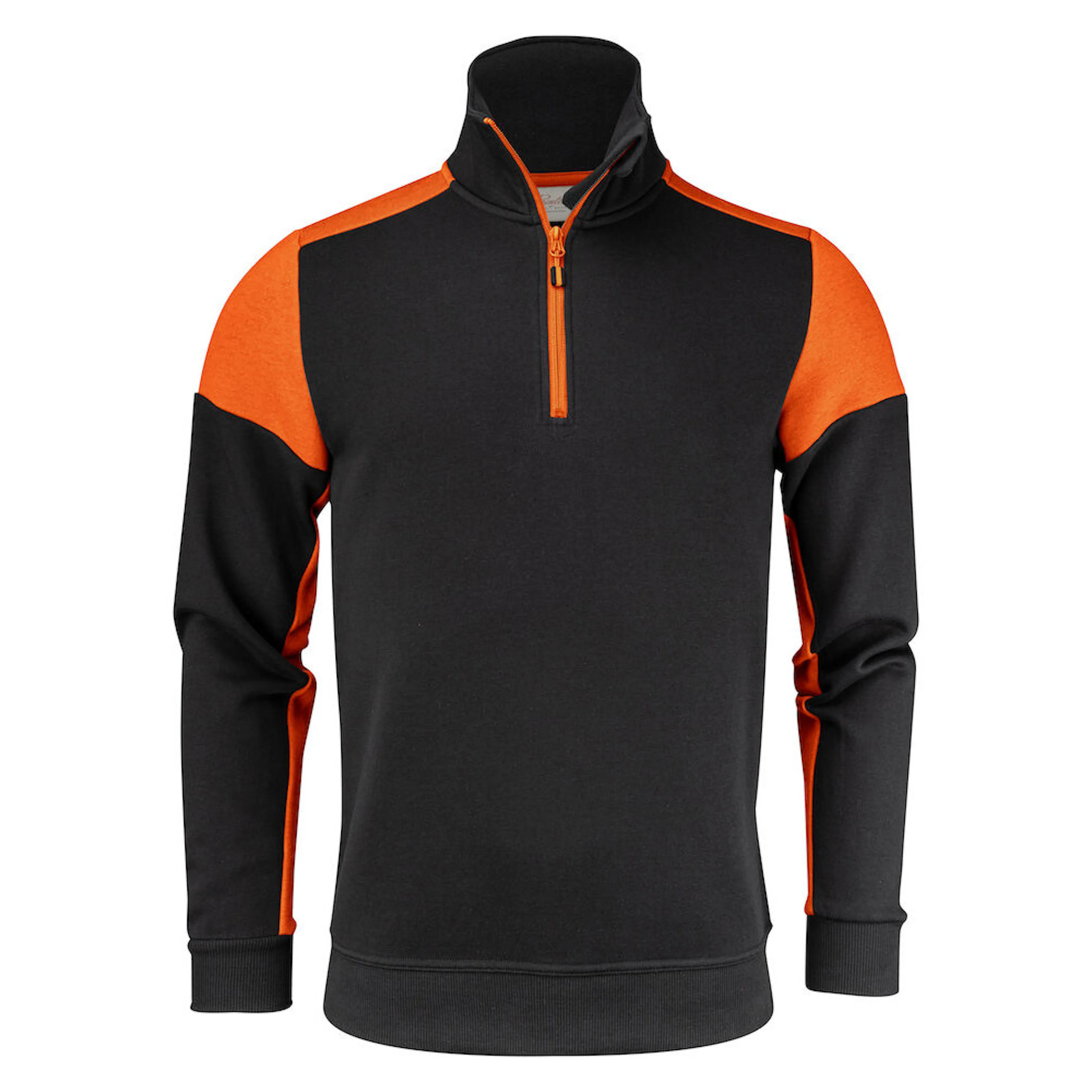 Printer Prime Halfzip Sweater Black/Orange S Storlek: S, Färg: Svart/Orange
