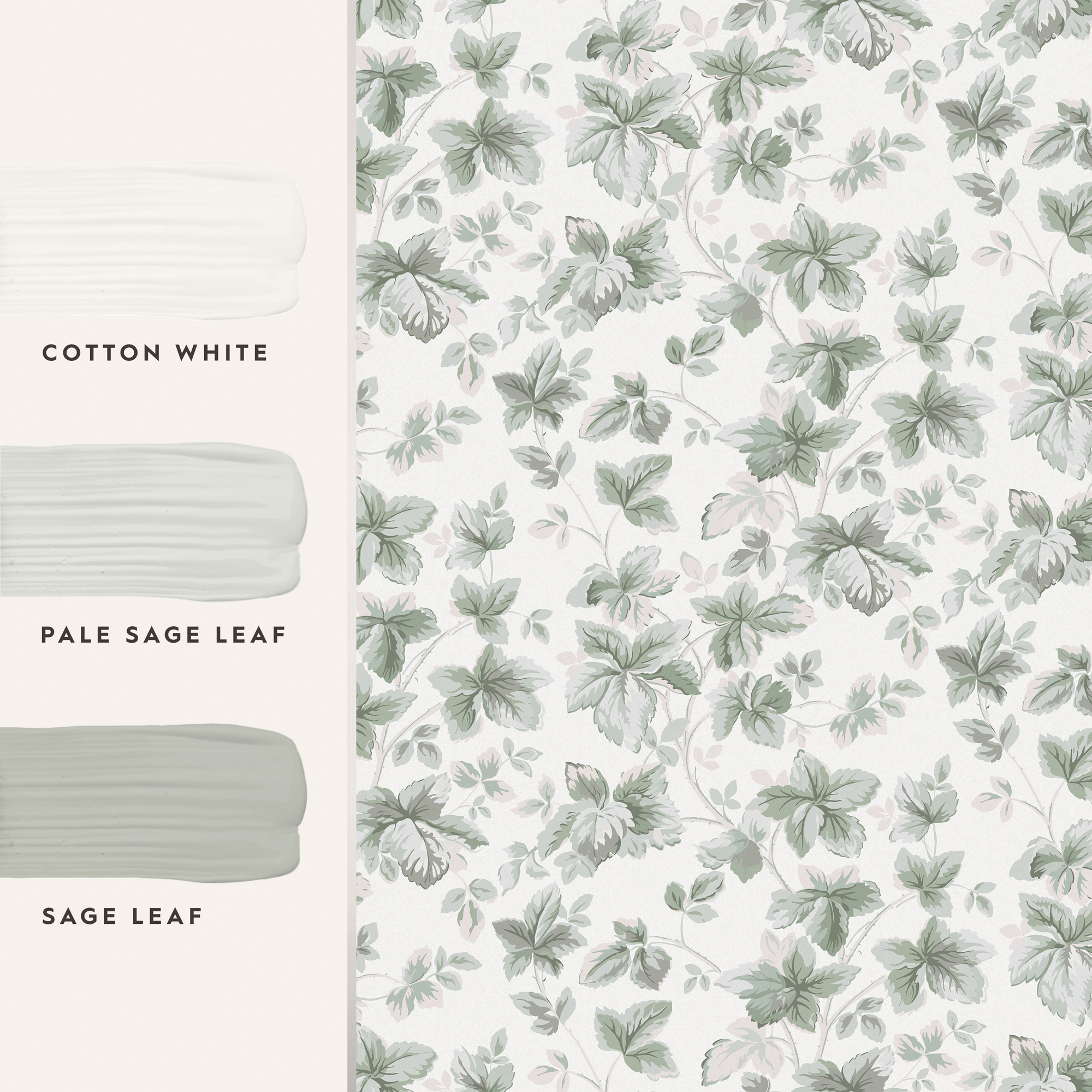Tapet Laura Ashley Autumn Leaves Sage Grön 118482
