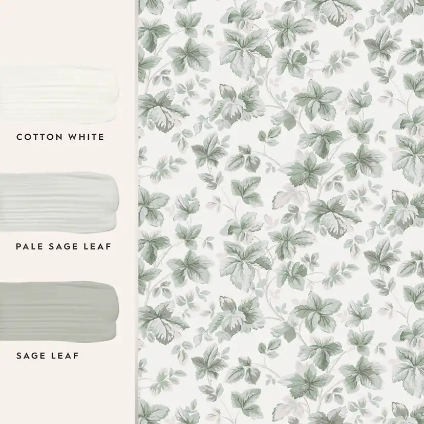 Tapet Laura Ashley Autumn Leaves Sage Grön 118482