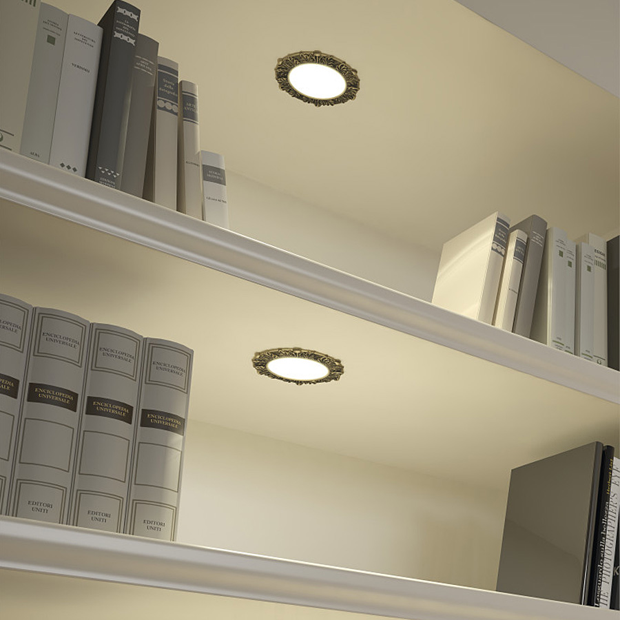 LED-spot Beslag Design Acanthus Antik Silver