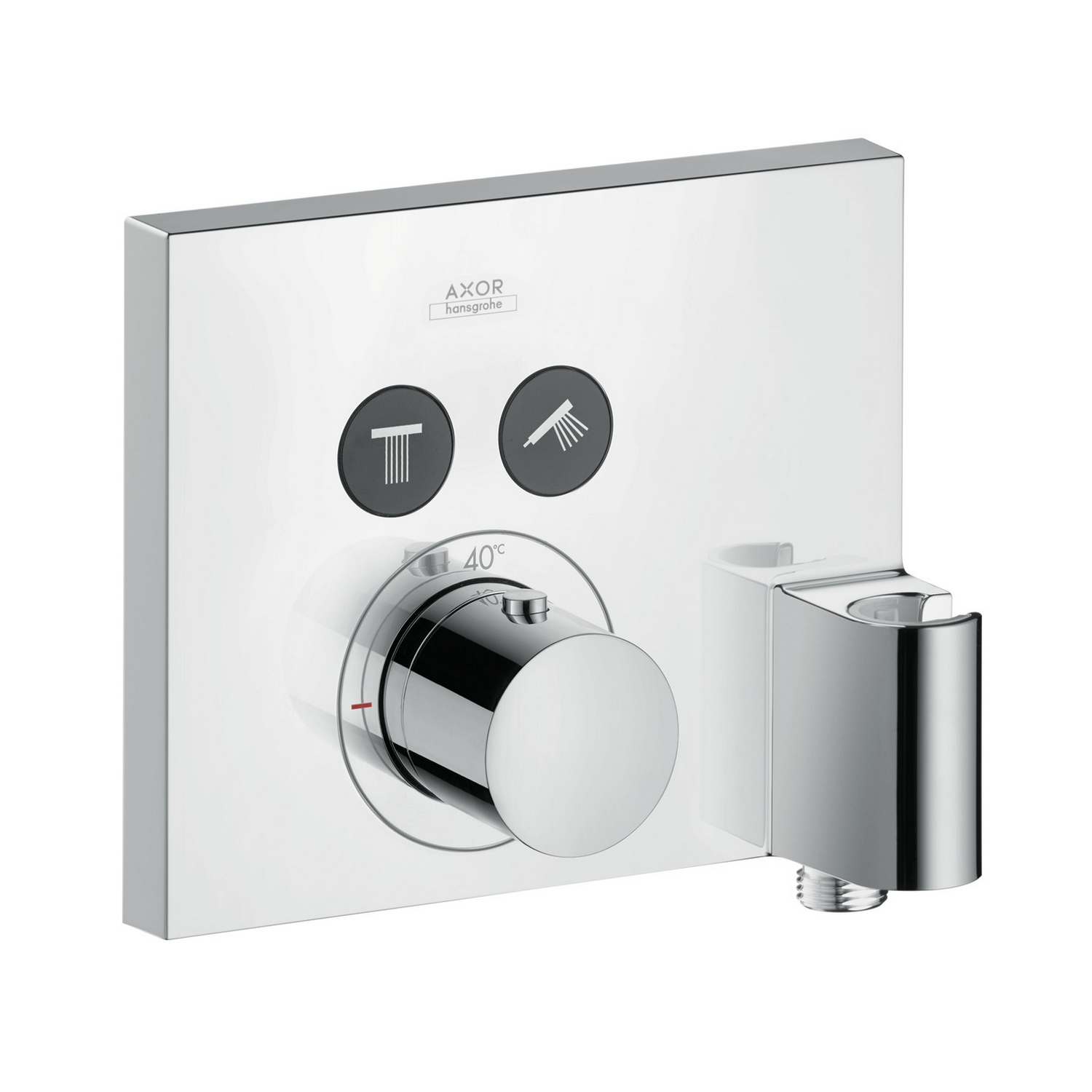 Inbyggnadsblandare Axor ShowerSleect Square 2-utlopp med integrerad slangkoppling