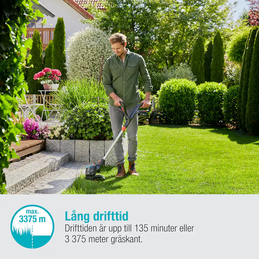 Trimmer Gardena ComfortCut 23/18V P4A Komplett (2,5Ah batteri + standardladdare)
