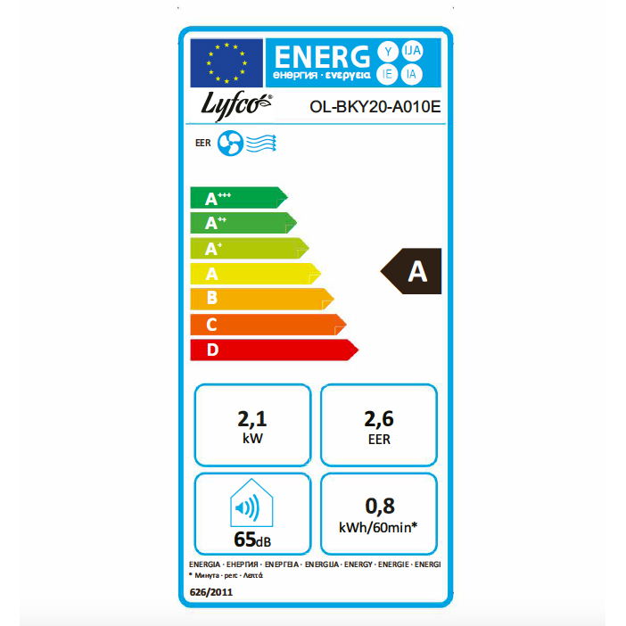 Portabel AC Lyfco UltraSilence 28m² 2050W/7000BTU