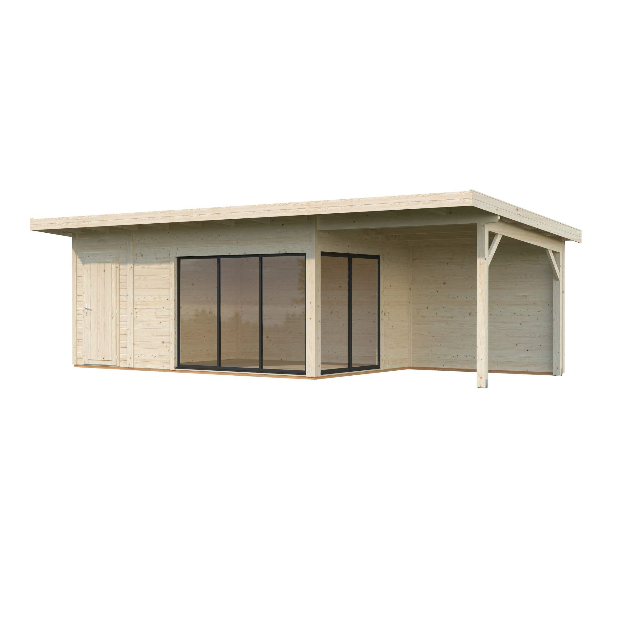 Stuga Palmako Andrea 24,2 m² Slide Plus (inv. 15,2+7,9 m²)