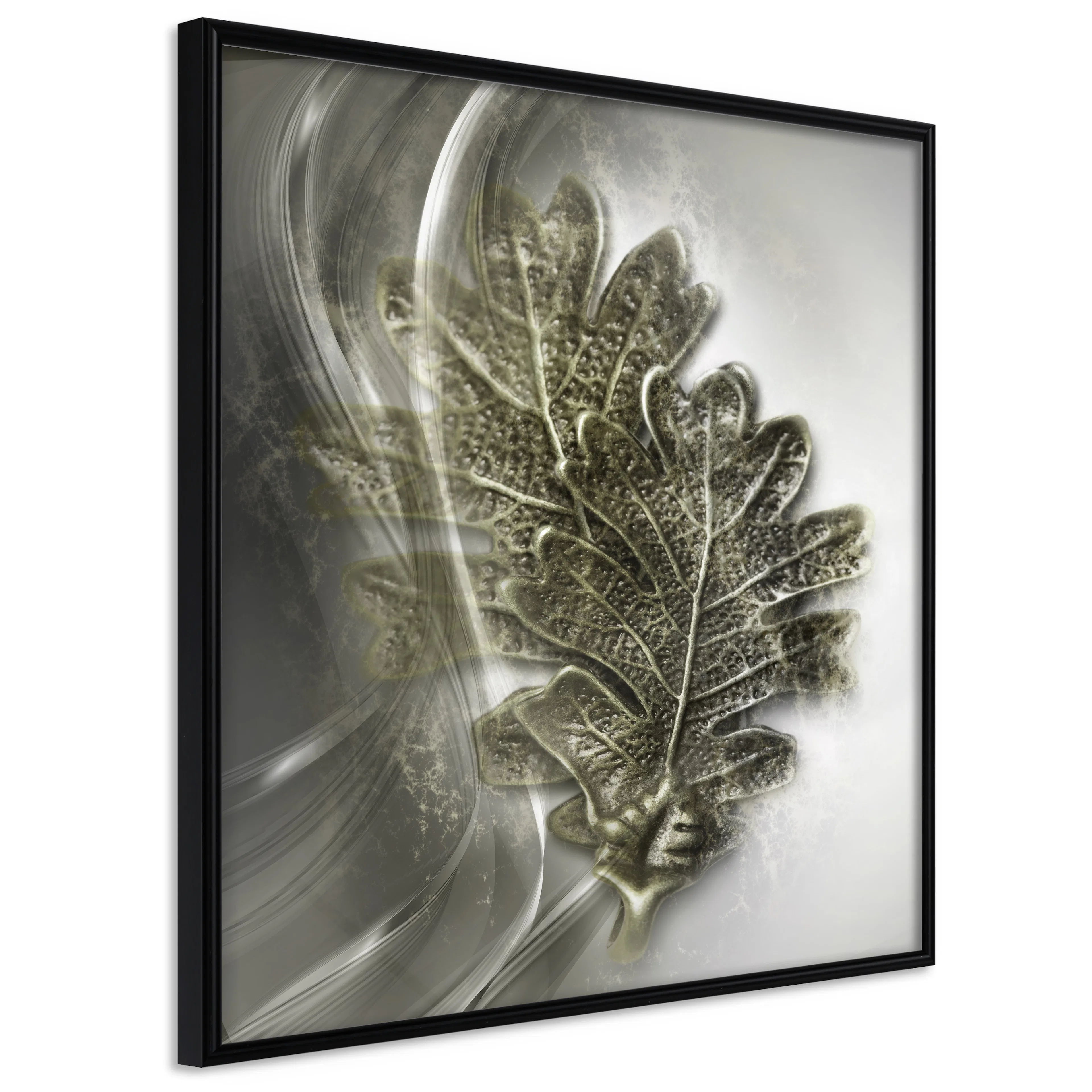 Affisch - Oak Leaf [Poster] 20x20 Svart ram, 20x20 cm