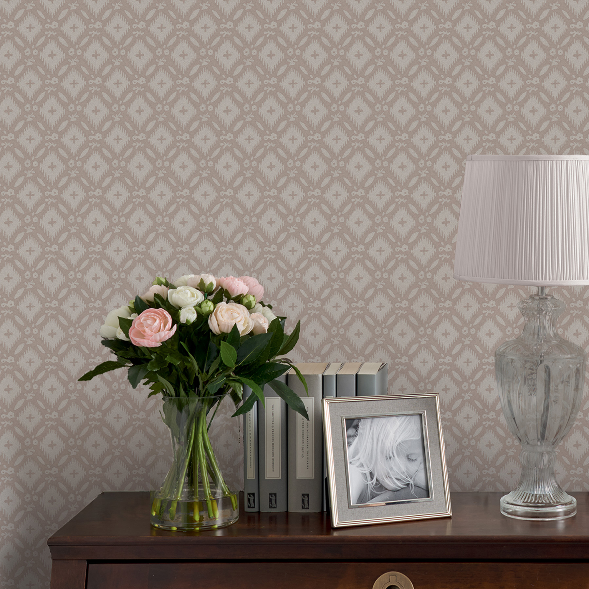 Tapet Laura Ashley Vitbrook Dove Grå 118474