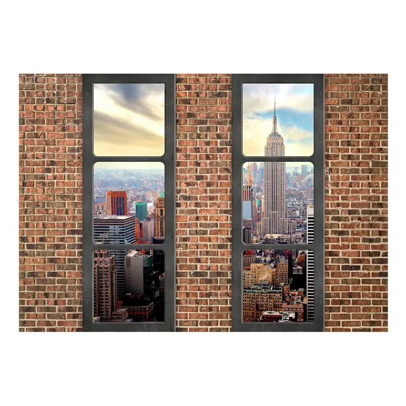 Självhäftande fototapet - The view from the window: New York Storlek: 392x280 cm